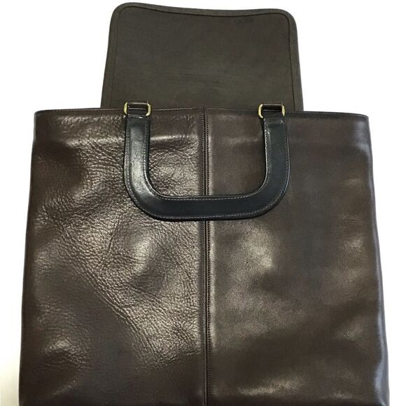 Vintage Coach Brown Leather Watermelon Tote Bag By Bonnie Cashin Pre-Creed - Picture 11 of 16